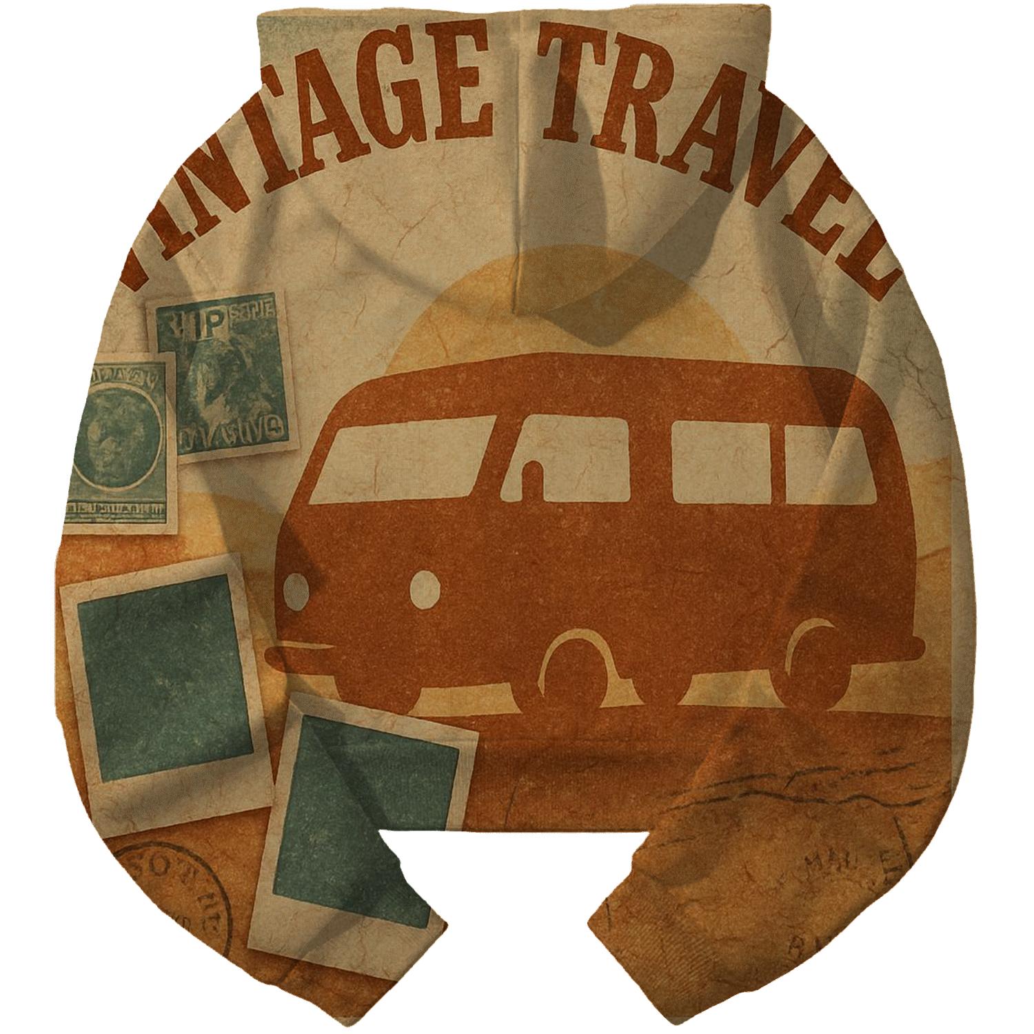 Burnt Orange Roadtrip Photo Collage printed hoodies