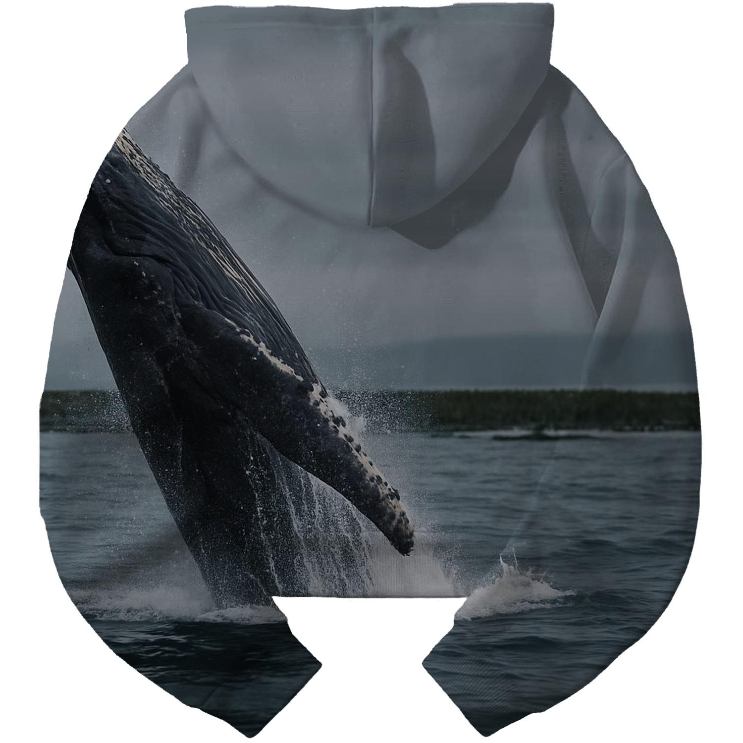 Kelp Curtain Breach — Humpback Whale premium hoodies