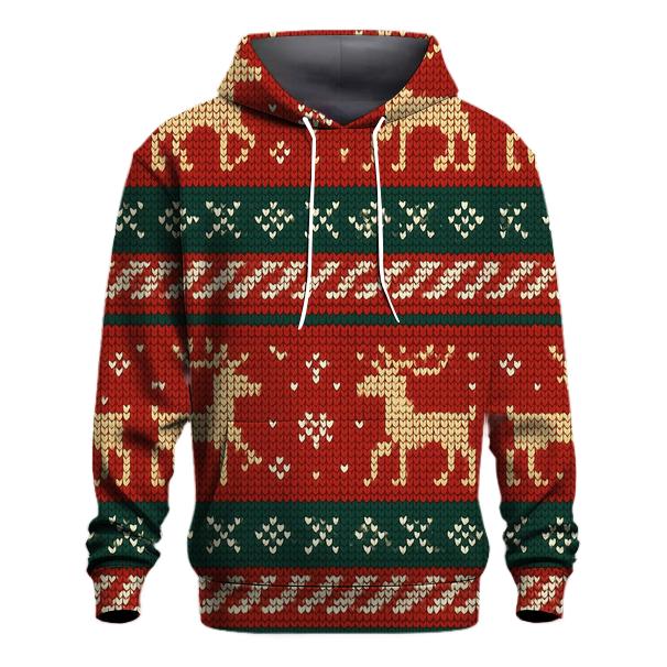 Tinsel Reindeer Panel Design premium hoodies