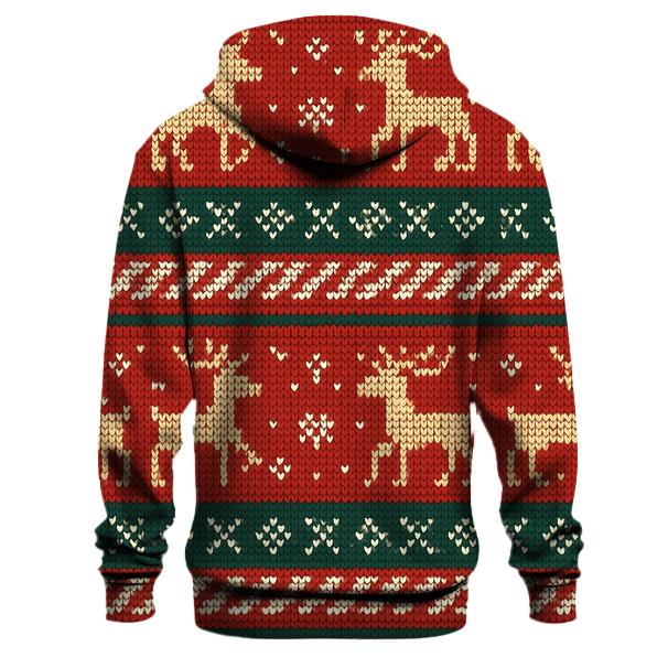 Tinsel Reindeer Panel Design premium hoodies