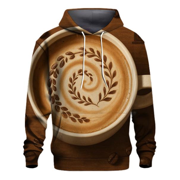 Latte Lace Spiral lightweight hoodies