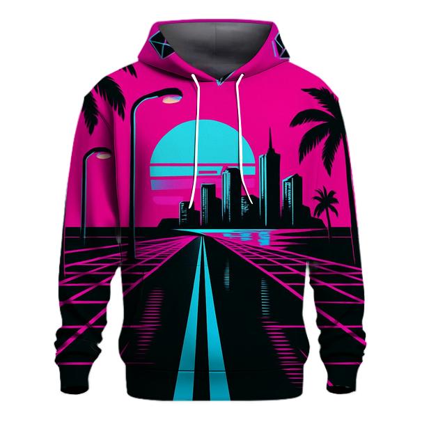 Neon Mirage Boulevard embroidered hoodies