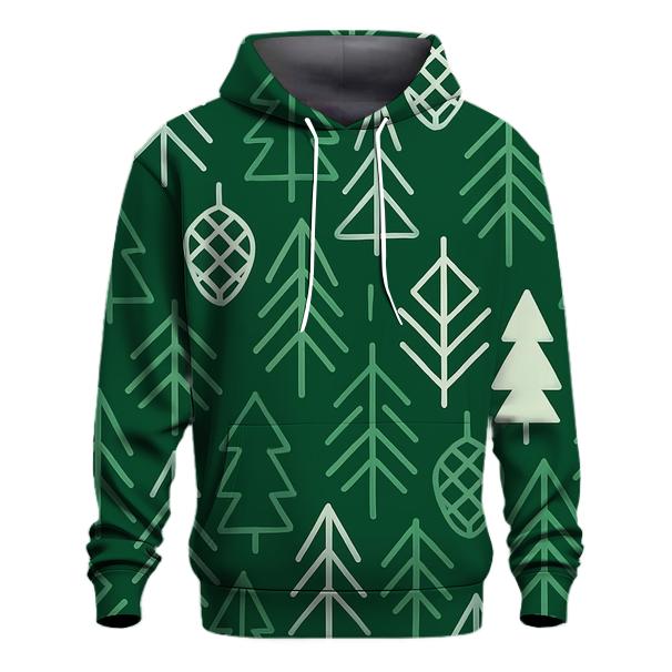 Pine-needle Pattern Cascade hoodies fashion