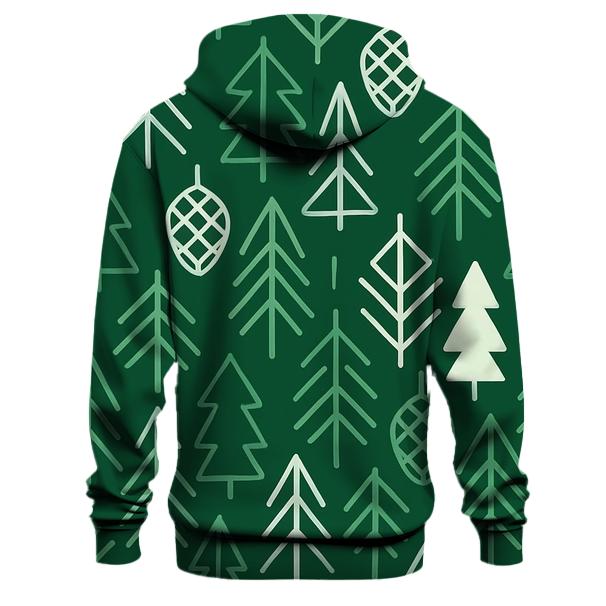 Pine-needle Pattern Cascade hoodies fashion