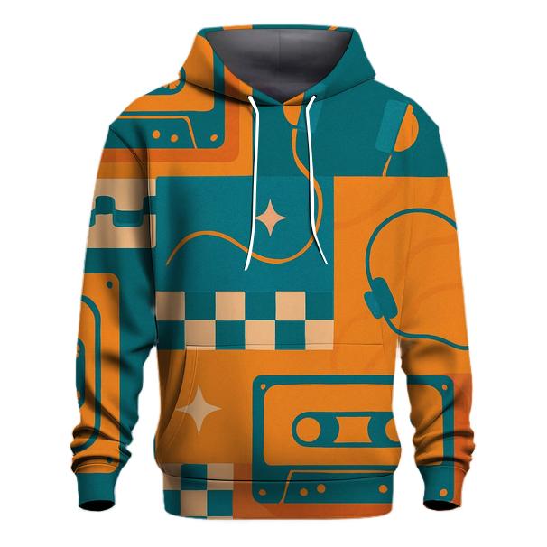 Cassette Wave Mosaic hoodies fashion