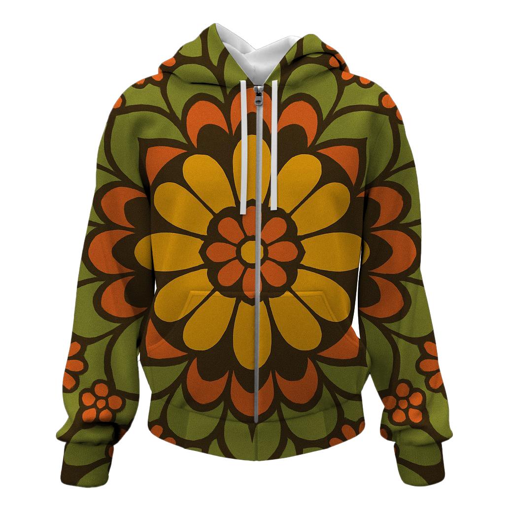 Funk Flower Mandala embroidered hoodies