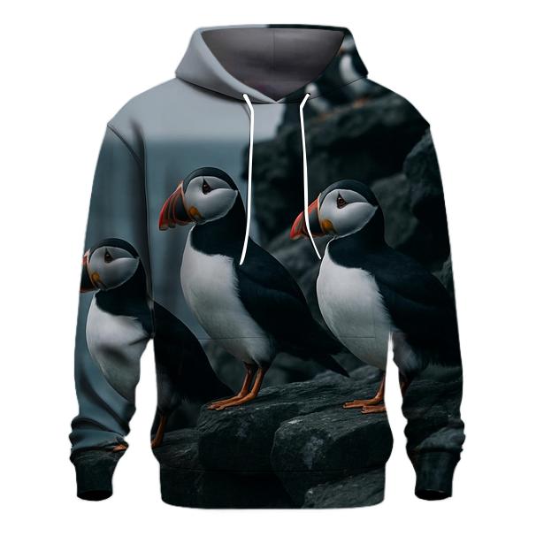 Cliffwatch Puffin Colony premium hoodies