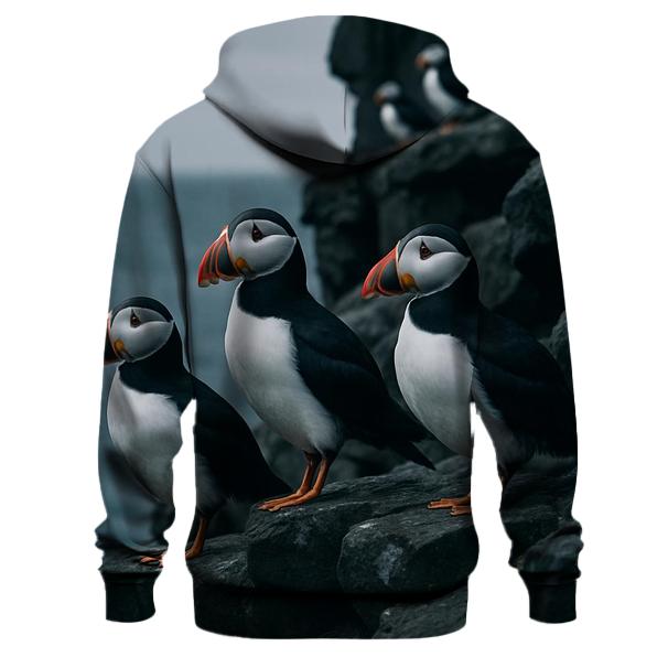 Cliffwatch Puffin Colony premium hoodies