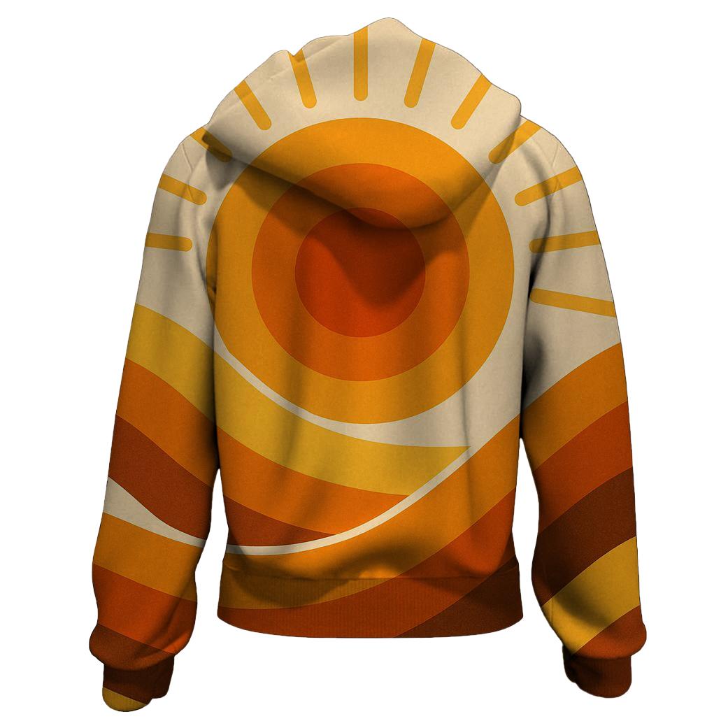 Sunburst Retro Waves hoodie styles