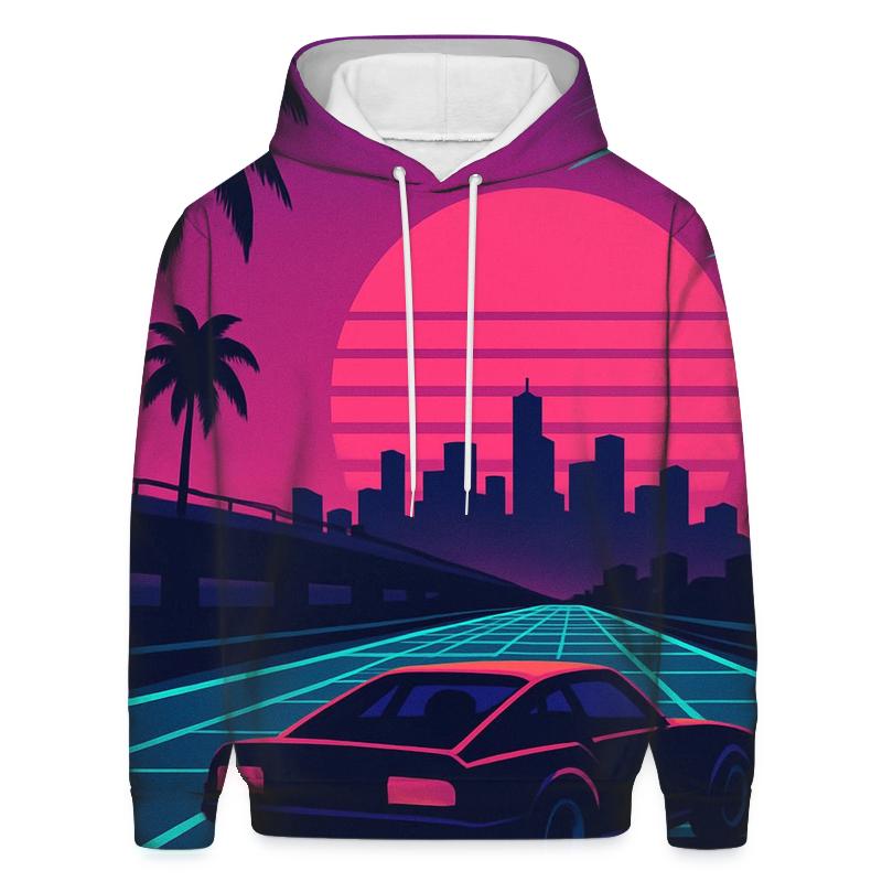 Holographic Night Drive hoodie trends
