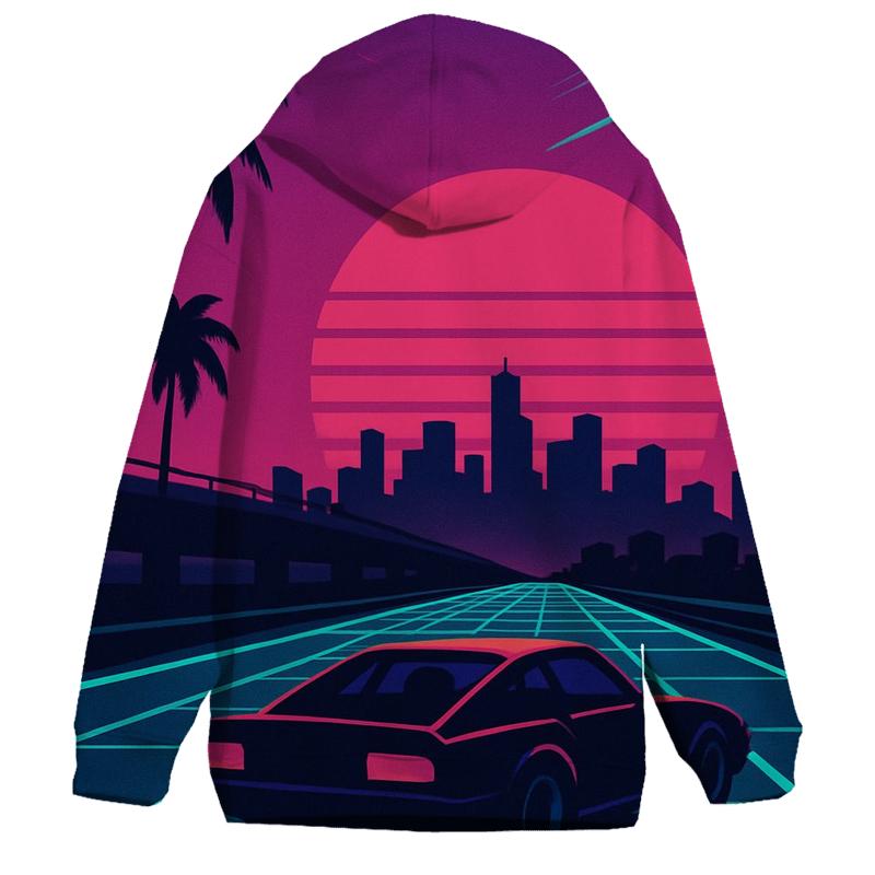 Holographic Night Drive hoodie trends