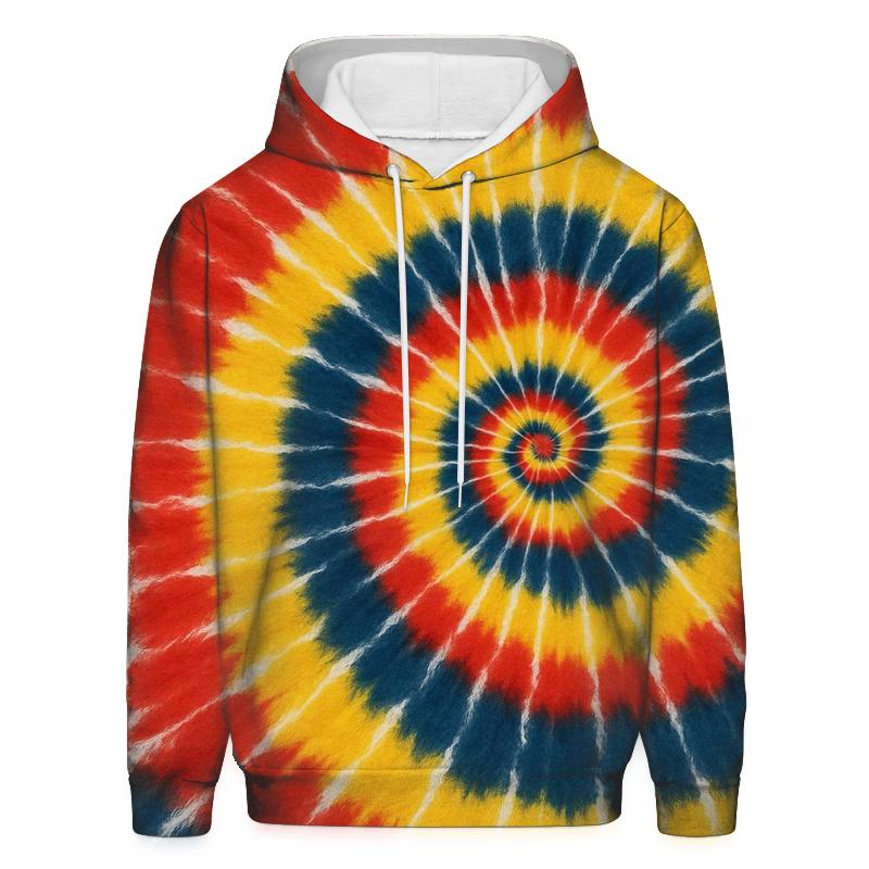 Vibrant Spiral Burst hoodie trends