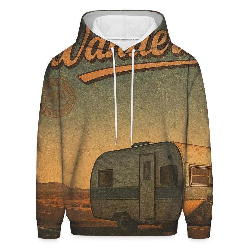 Sepia Roadtrip Camper Poster embroidered hoodies