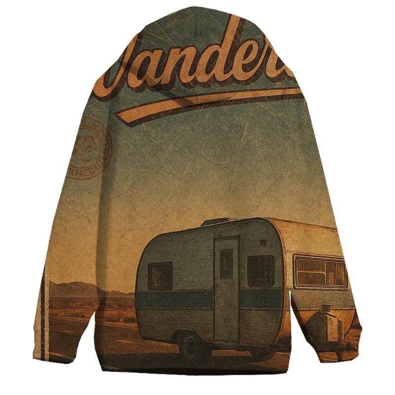 Sepia Roadtrip Camper Poster embroidered hoodies