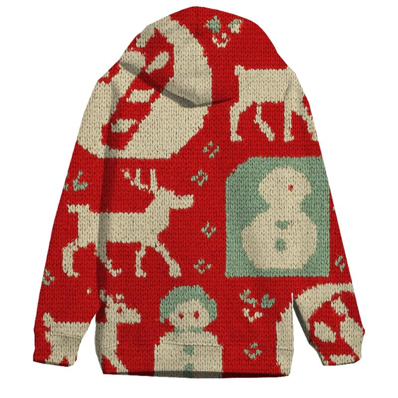 Peppermint Polar Mosaic Design custom hoodies