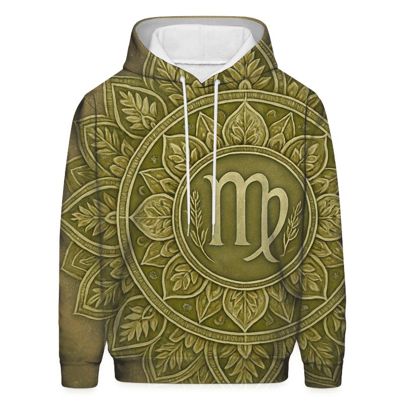 Cosmic Virgo Earth Mandala pullover hoodies