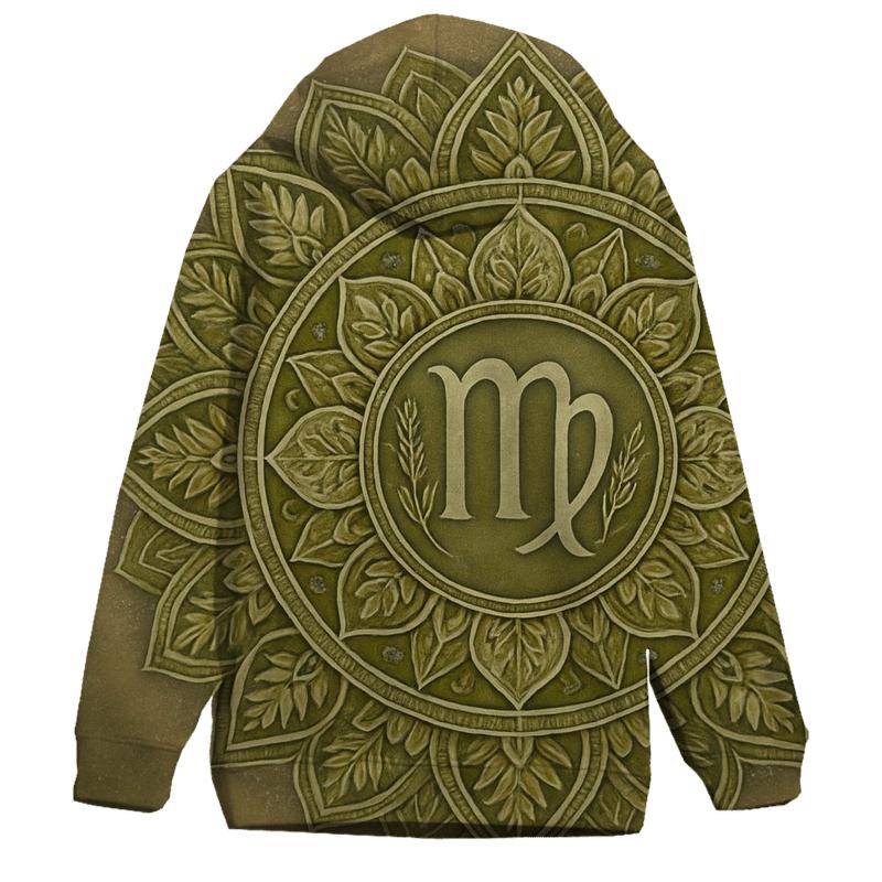 Cosmic Virgo Earth Mandala pullover hoodies