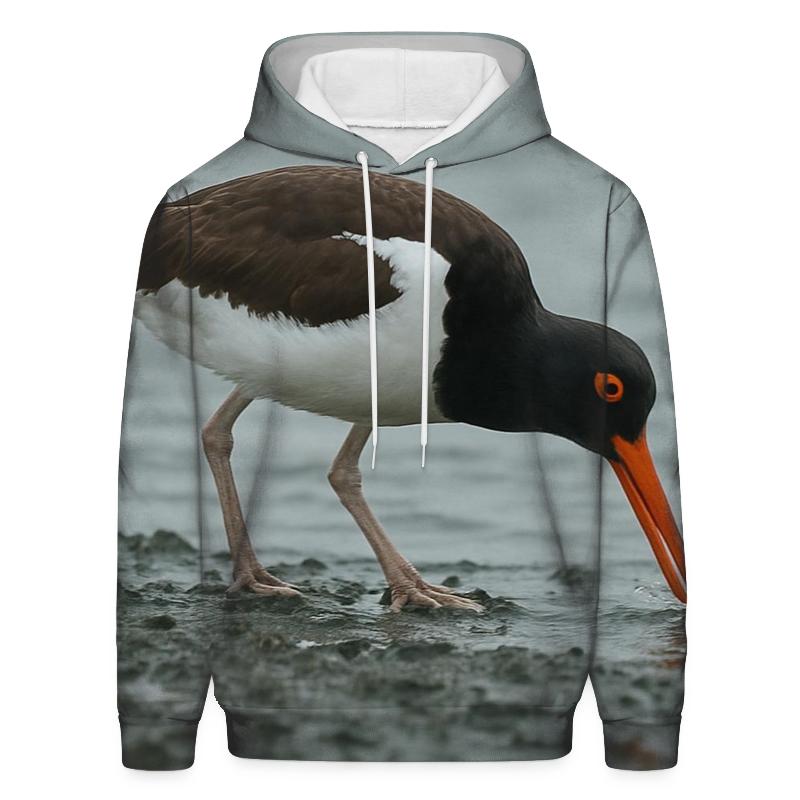 Tideflat Forage — American Oystercatcher premium hoodies