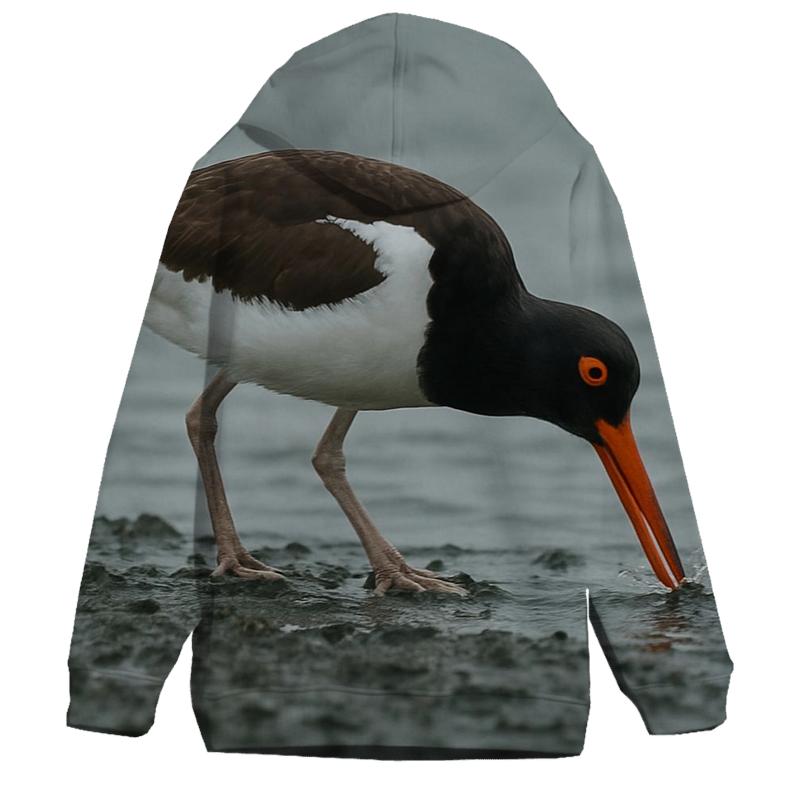 Tideflat Forage — American Oystercatcher premium hoodies