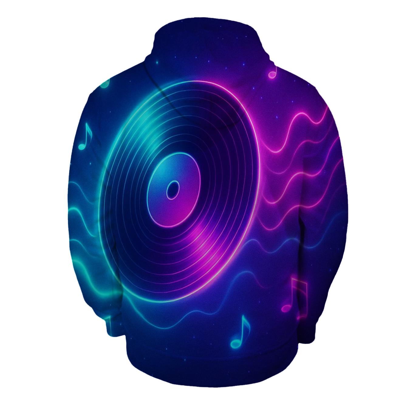 Neon Vinyl Dream graphic hoodies