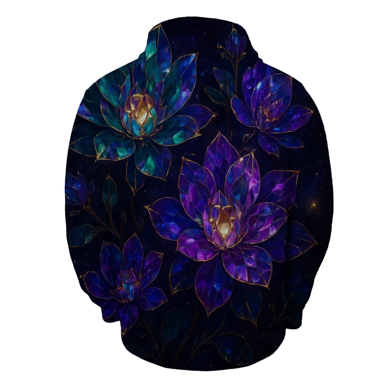 Celestial Prism Bloom zip-up hoodies