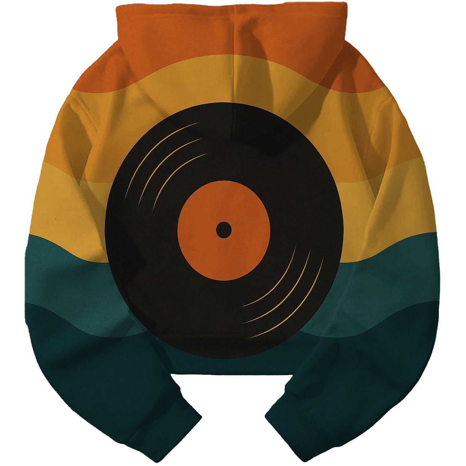 Sunburst Vinyl Waves premium hoodies