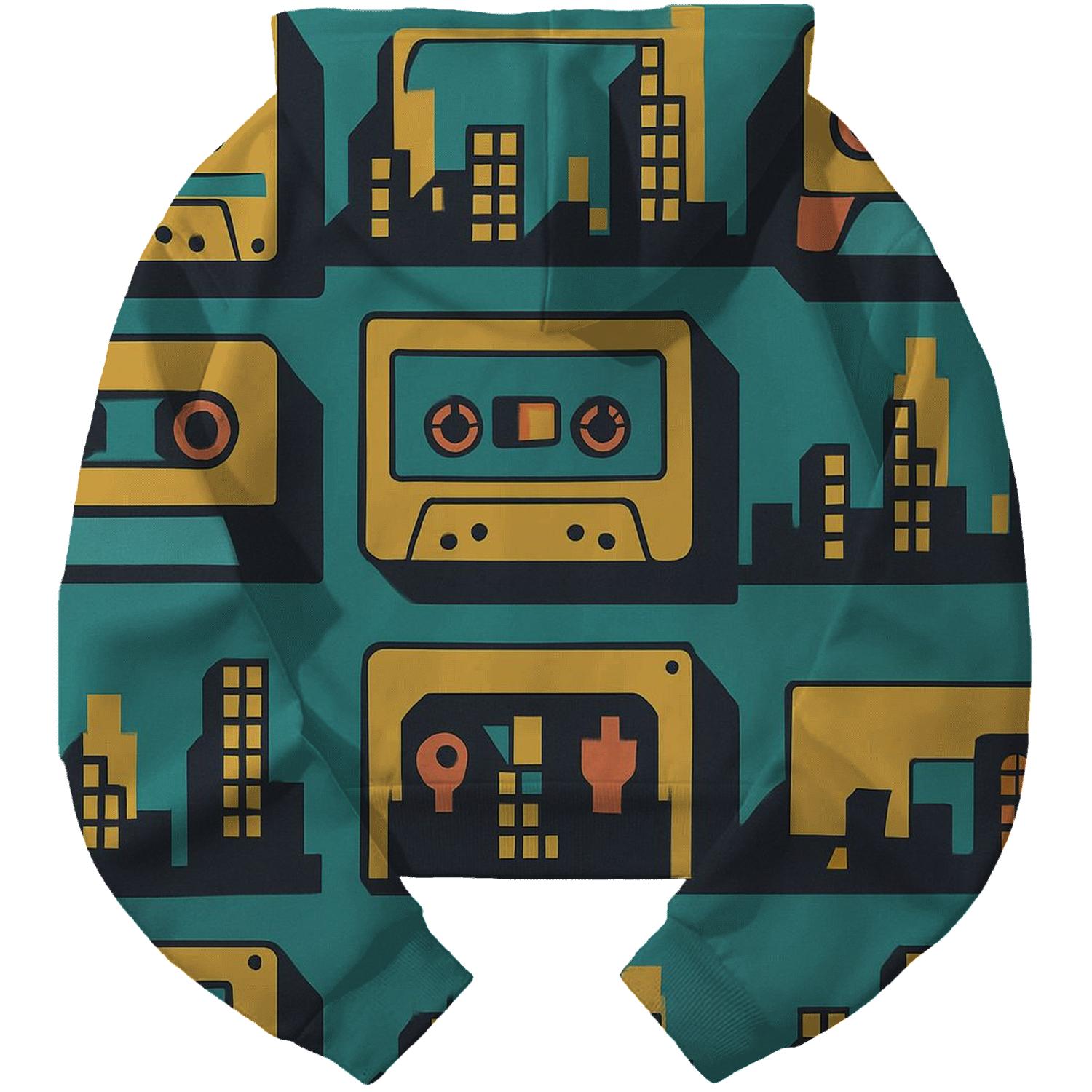 Cassette Skyline Pattern hoodie styles