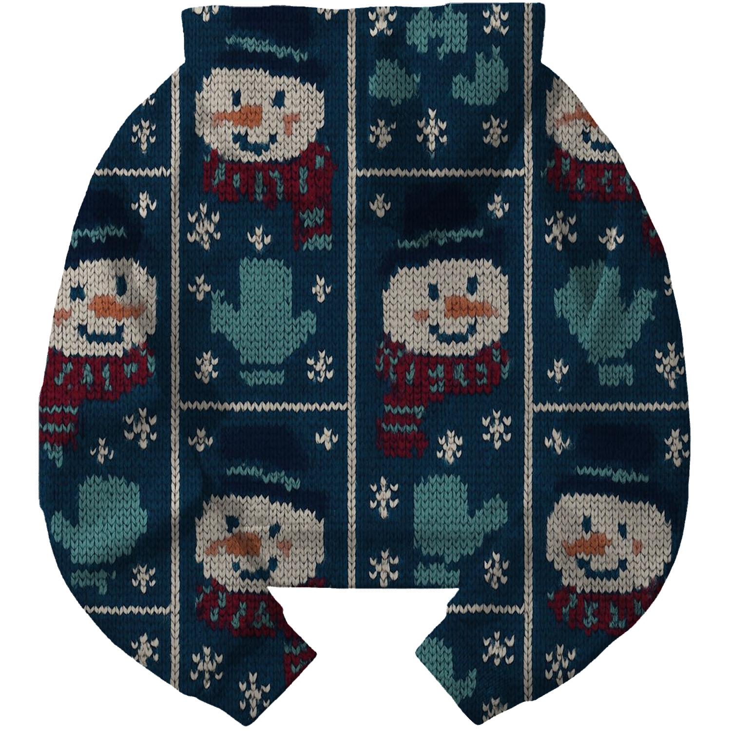 Snowman Scarf Grid Design premium hoodies