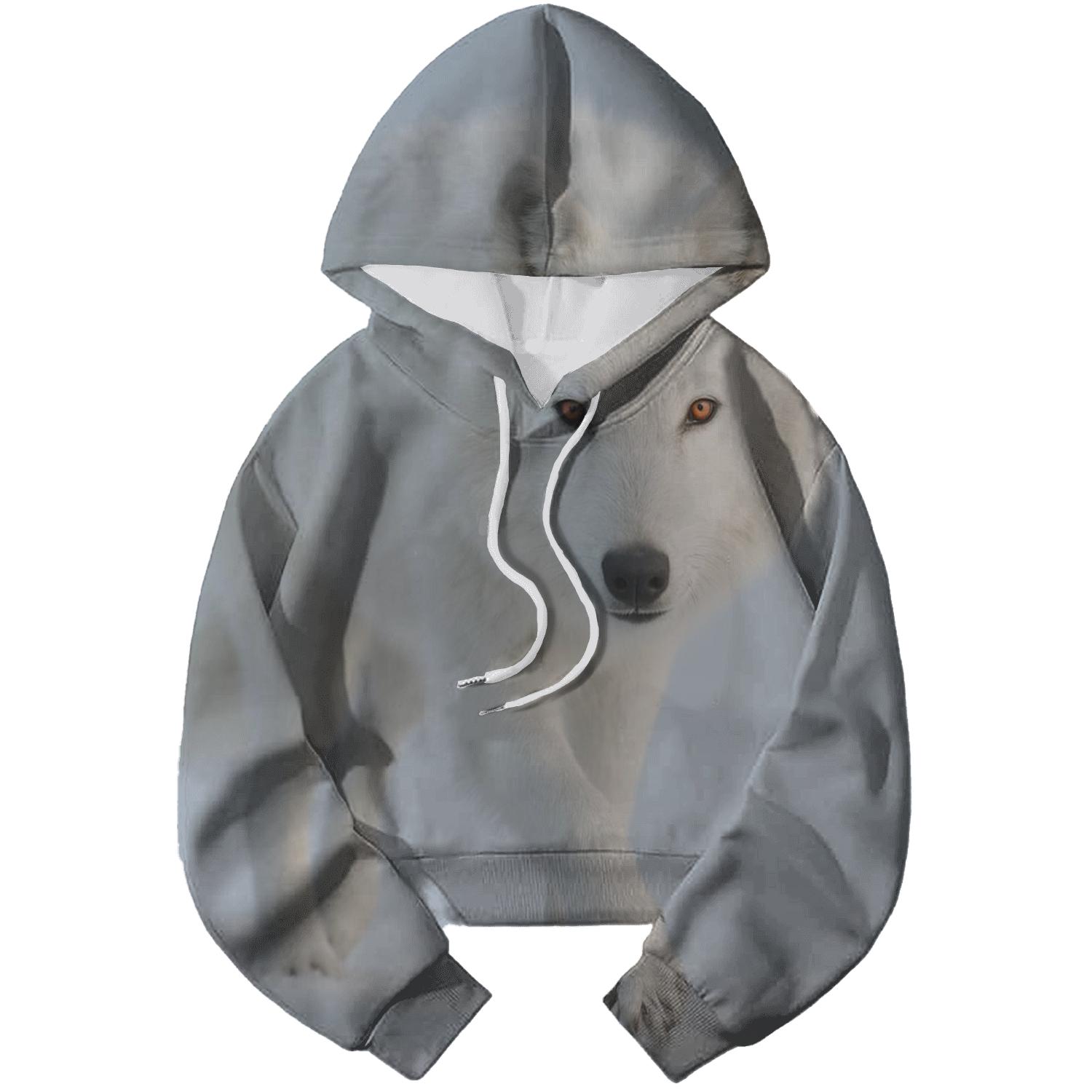 Arctic Silence Stalker Wolf printed hoodies