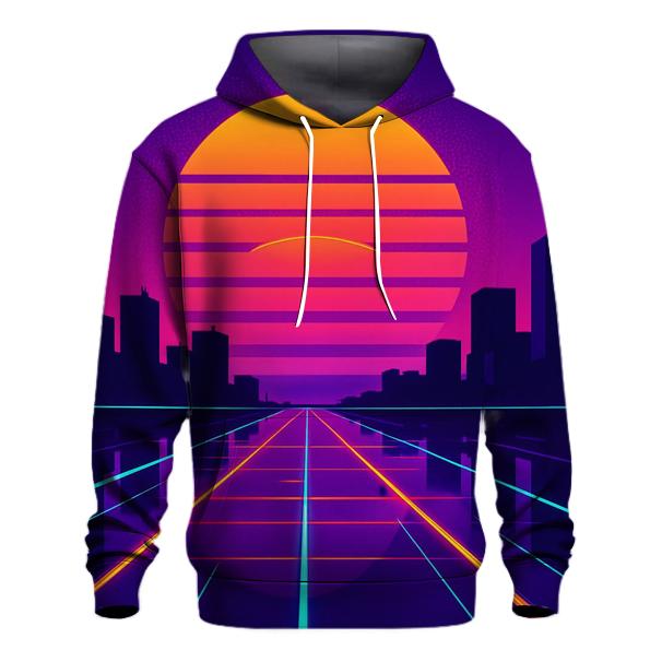 Chromed City Sunset graphic hoodies