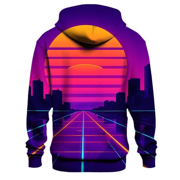 Chromed City Sunset graphic hoodies
