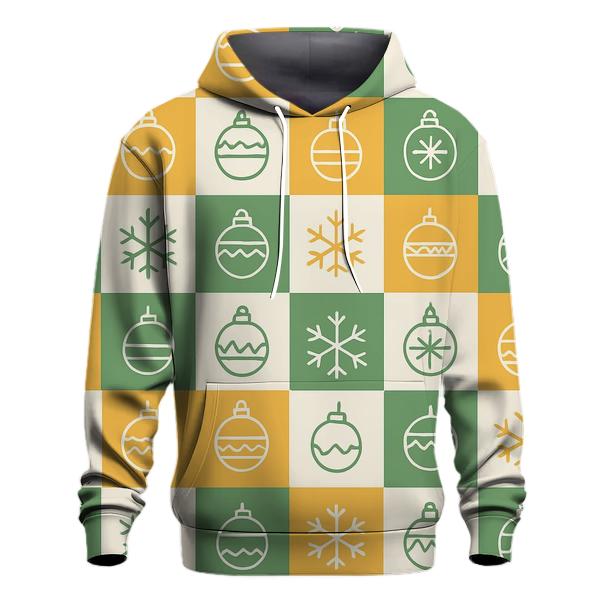 Snowflake Ornament Grid premium hoodies