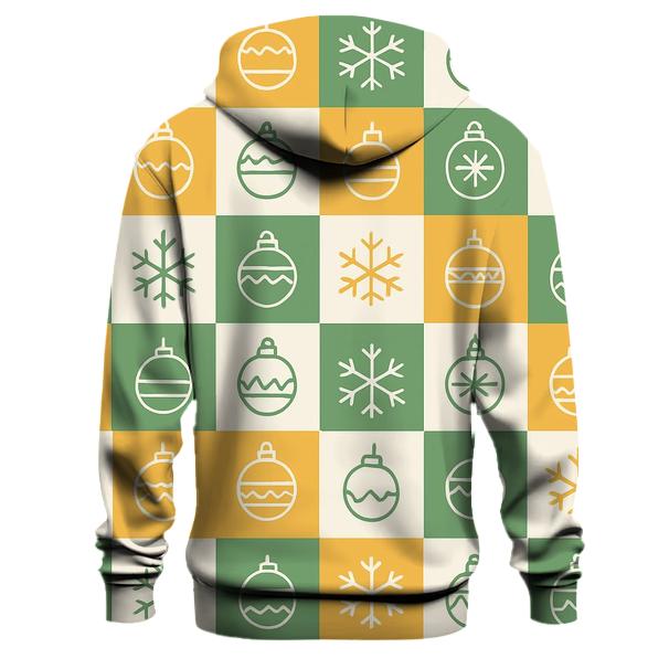 Snowflake Ornament Grid premium hoodies