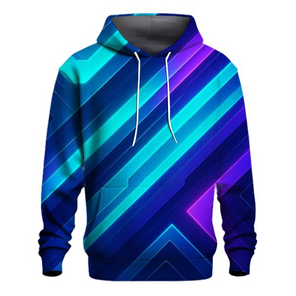 Neon Circuit Flow zip-up hoodies