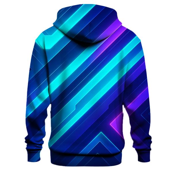 Neon Circuit Flow zip-up hoodies