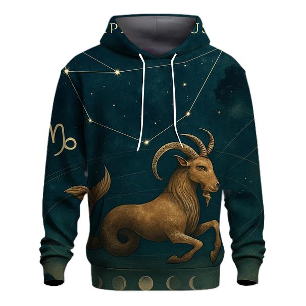 Capricorn Nebula Constellation Map zip-up hoodies