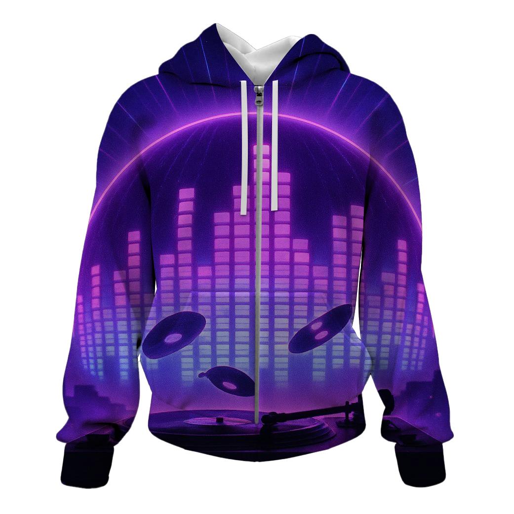 Neon Equalizer Dome premium hoodies