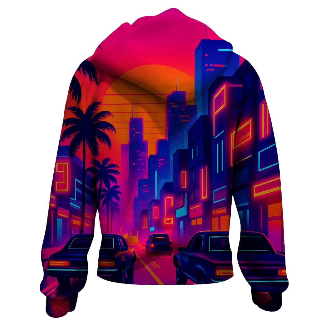 Cyber Sunset Boulevard lightweight hoodies