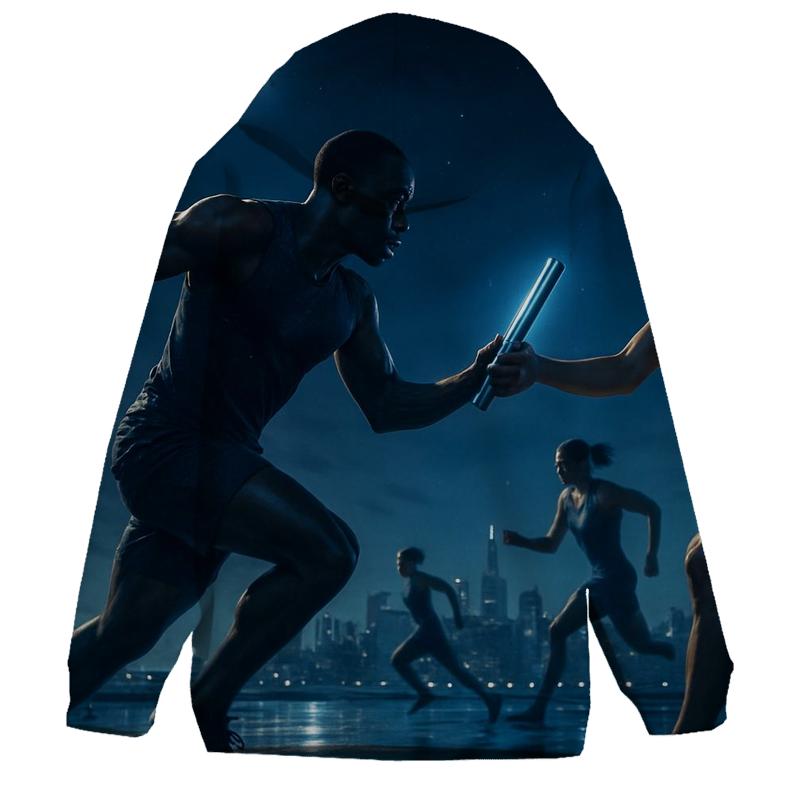 Moonlight Marathon Relay zip-up hoodies