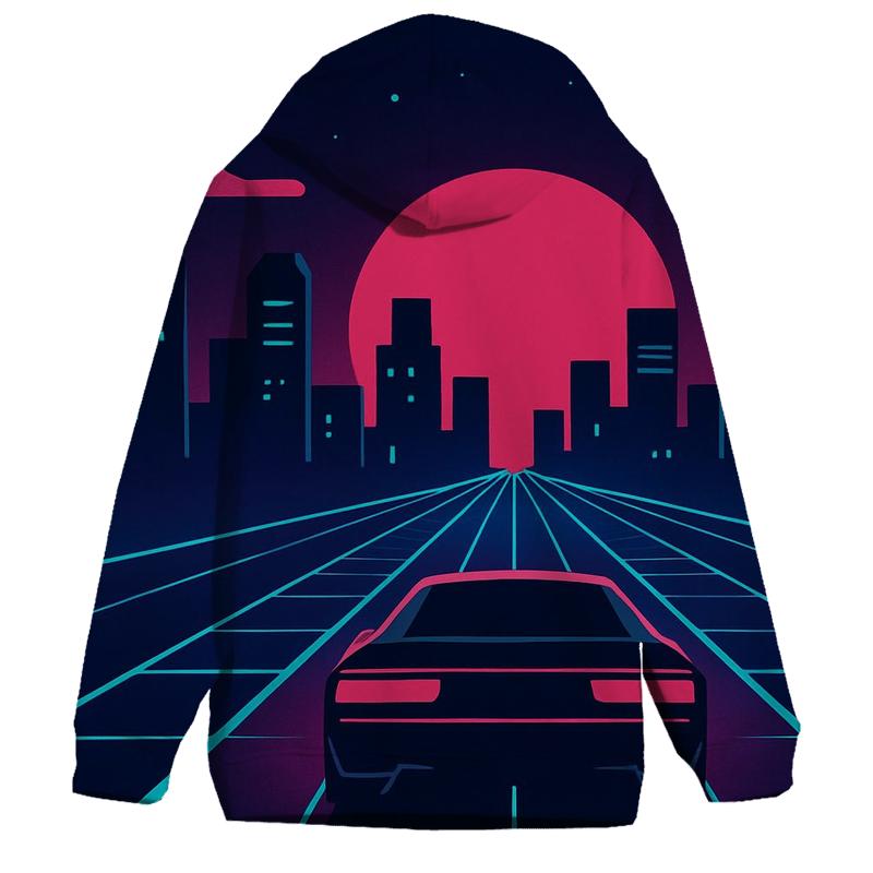 Midnight Neon Drive hoodie trends