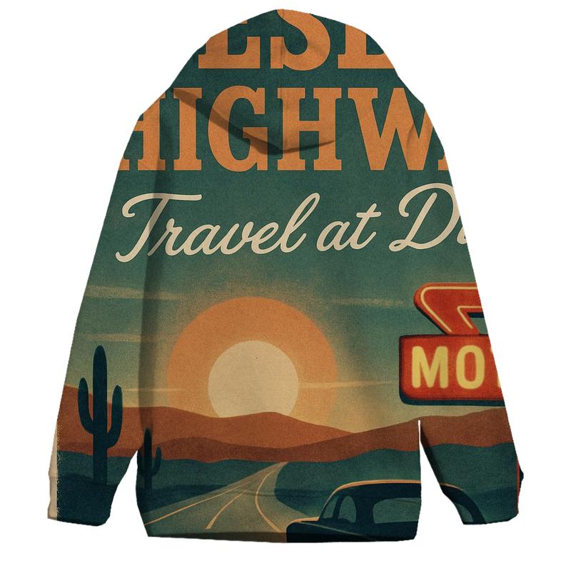 Burnt Orange Roadside Motel Poster graphic hoodies