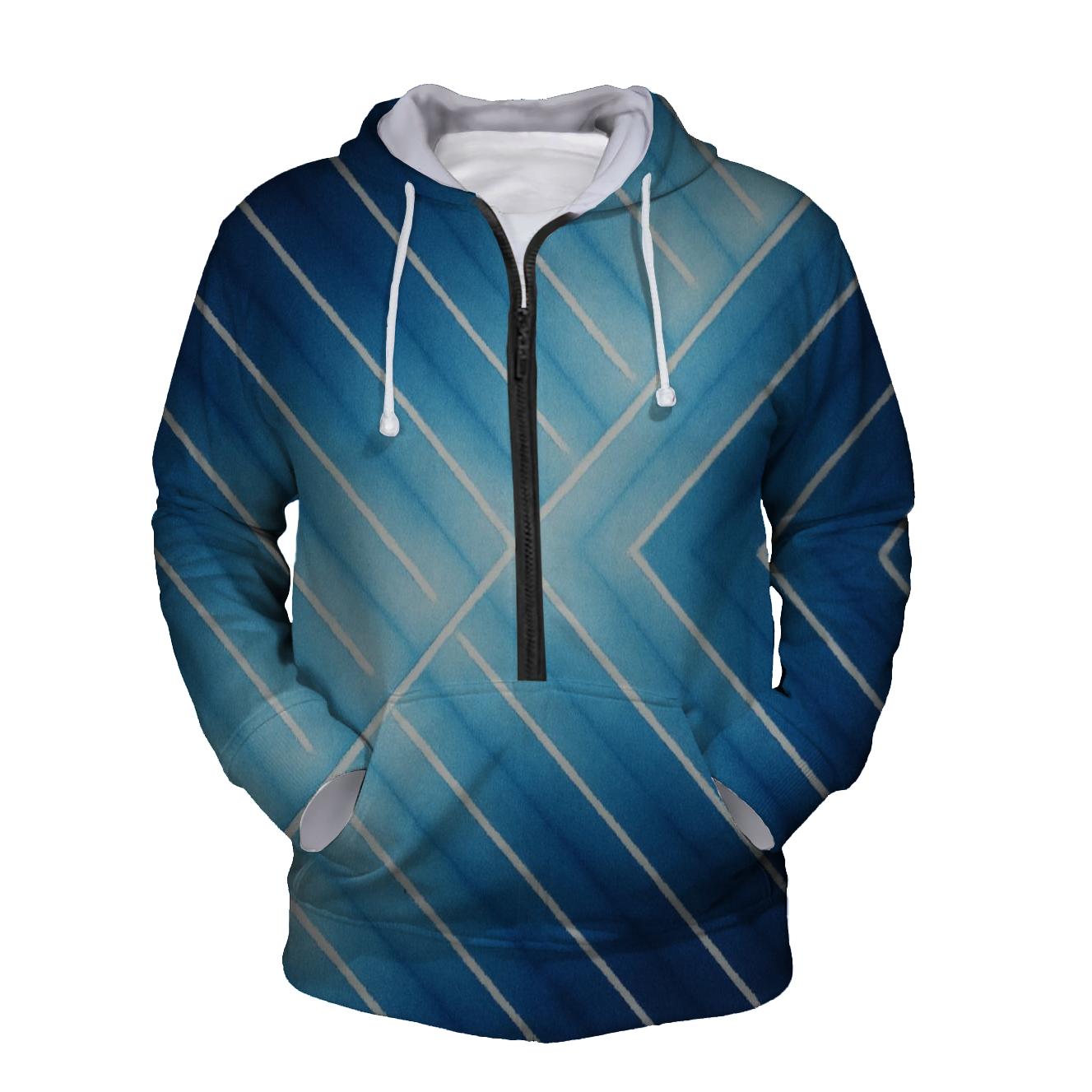 Indigo Arashi Waves printed hoodies