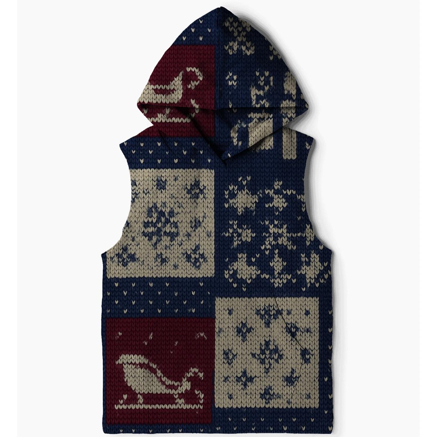 Polar Express Patchwork Design graphic hoodies