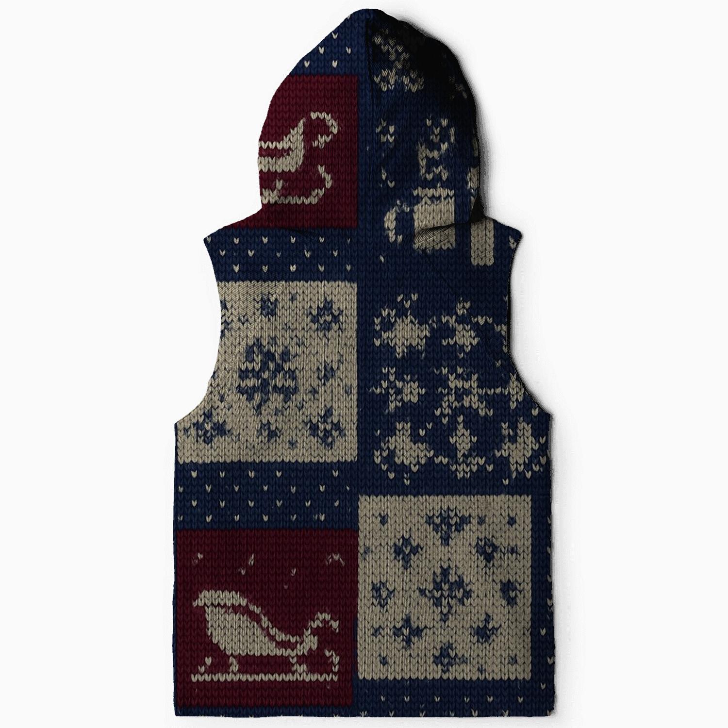 Polar Express Patchwork Design graphic hoodies