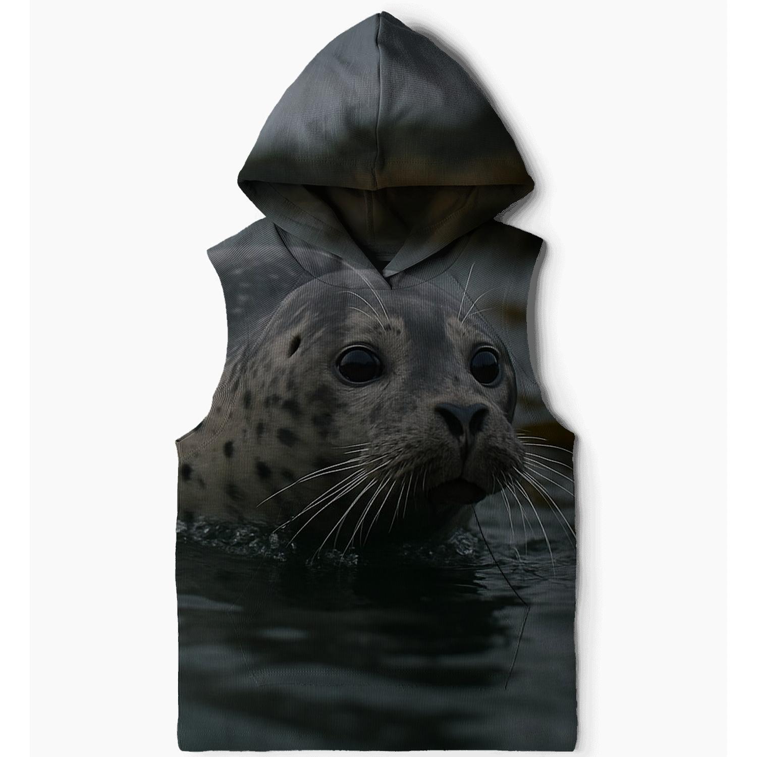 Tide-Line Stalker — Harbor Seal pullover hoodies