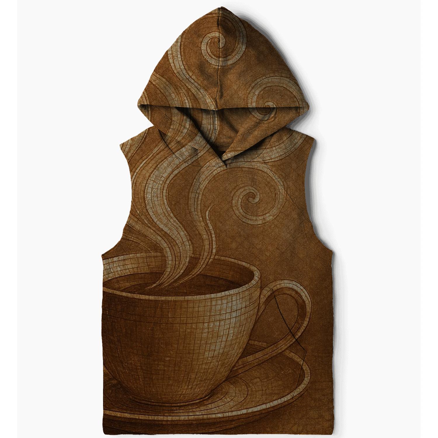 Coffee Vapor Mosaic printed hoodies