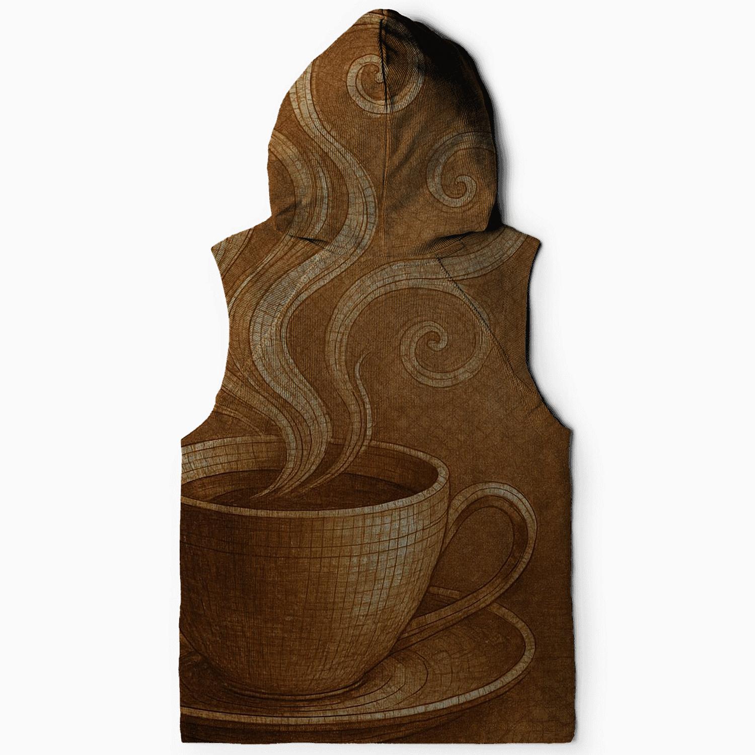 Coffee Vapor Mosaic printed hoodies