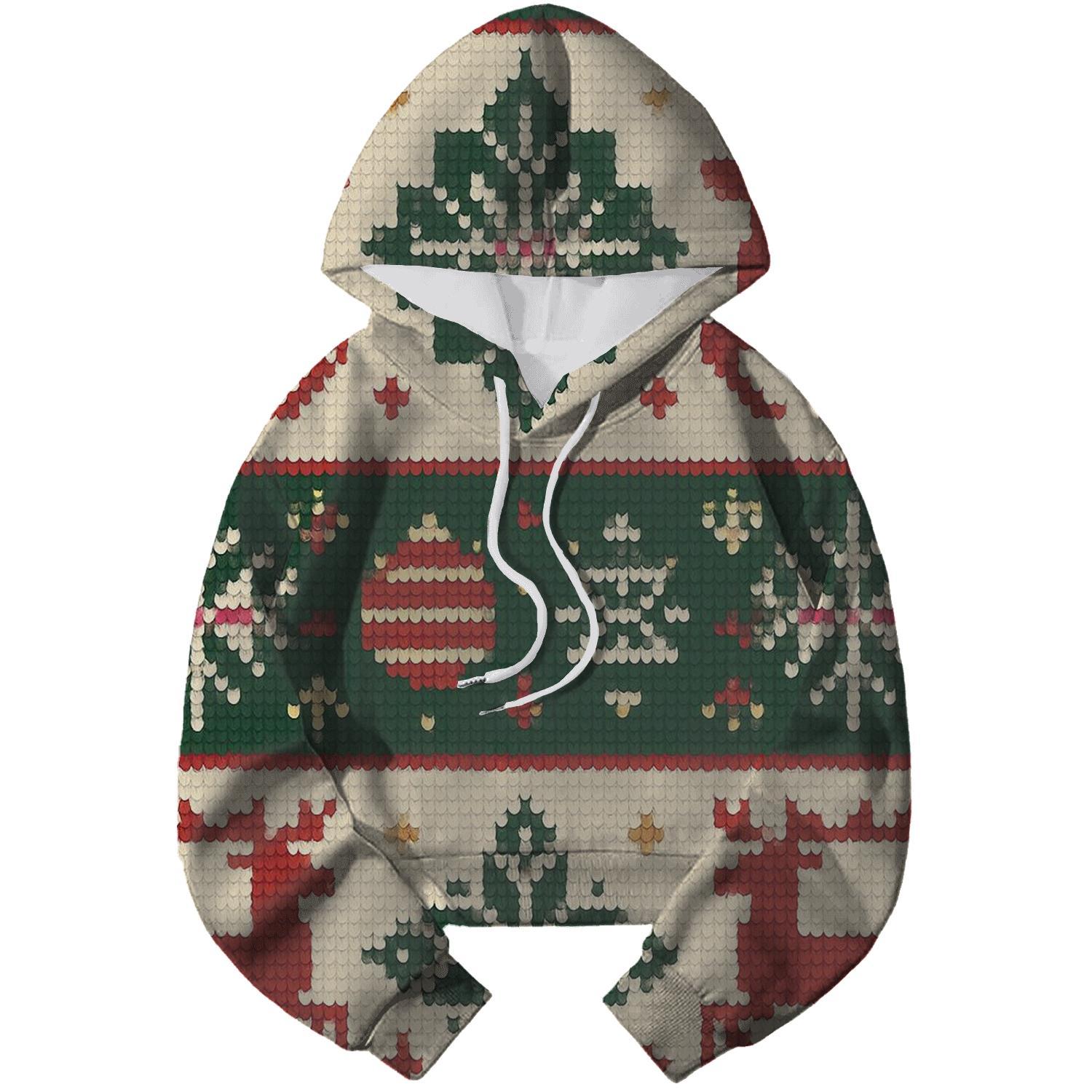 Tinsel Reindeer Fair Isle Design hoodie trends