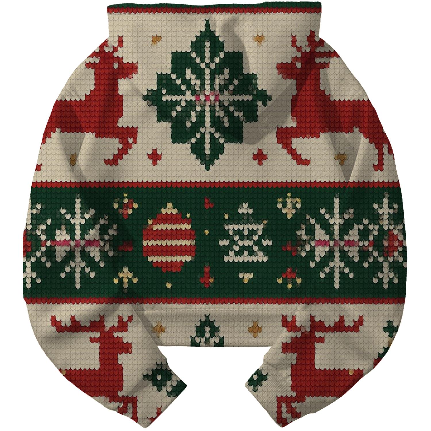 Tinsel Reindeer Fair Isle Design hoodie trends
