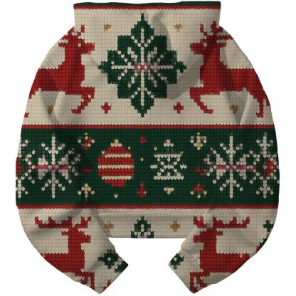 Tinsel Reindeer Fair Isle Design hoodie trends